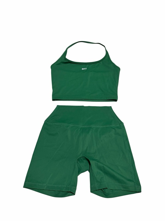 SET Active Pants - EUC SET Active Sportbody halter crop and bike shorts - wild